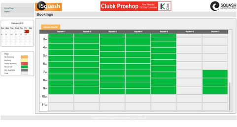 Court Booking Pay2Play Squash